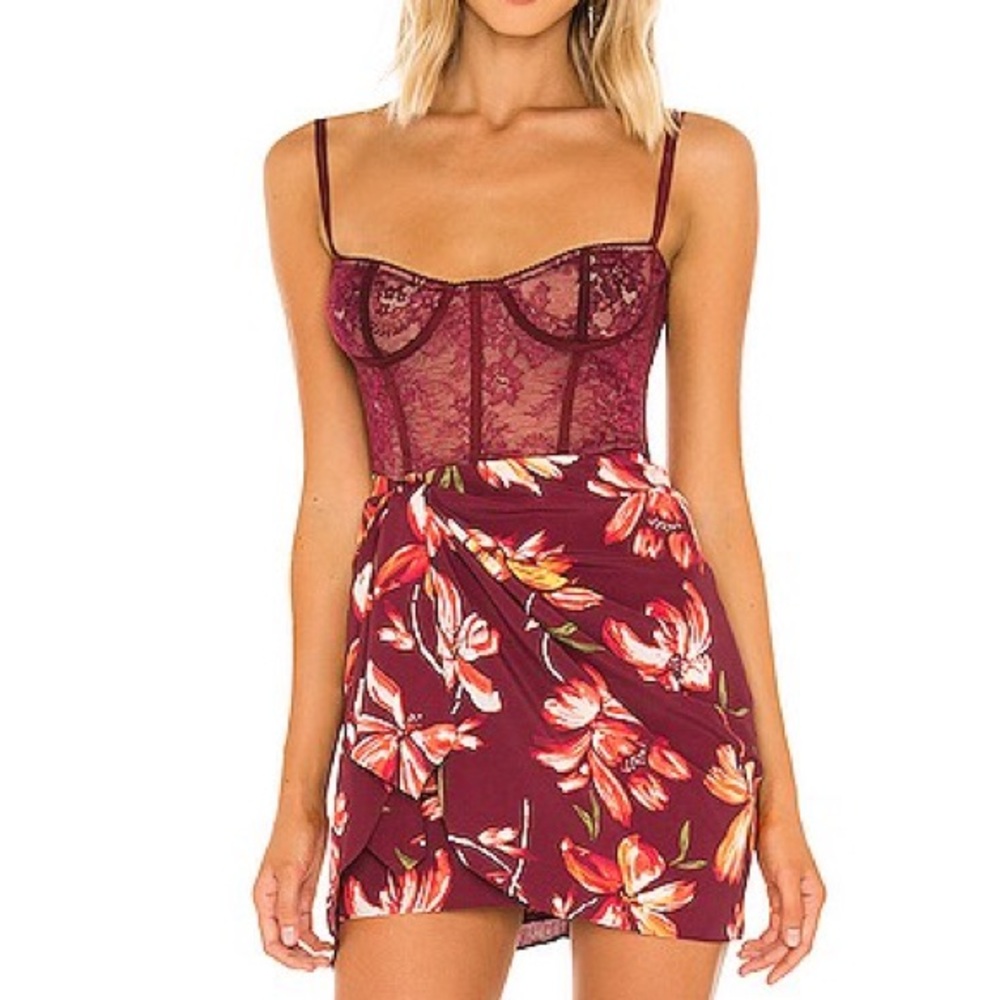 Katie may Man Whisperer Dress in Bordeaux/Nude size M. NWOT